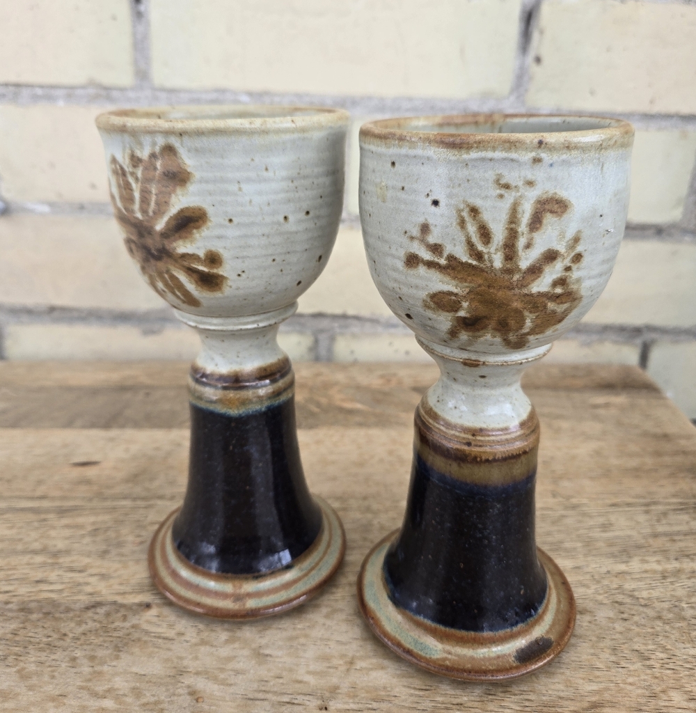 Hand Crafted Pottery Goblets
